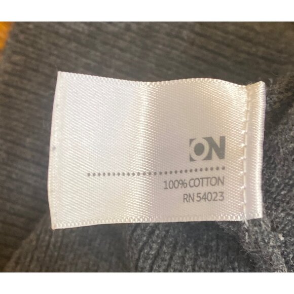 Old Navy Argyle V-Neck Sweater XL Gray & Black 100% Cotton Mens Pullover - Picture 5 of 6